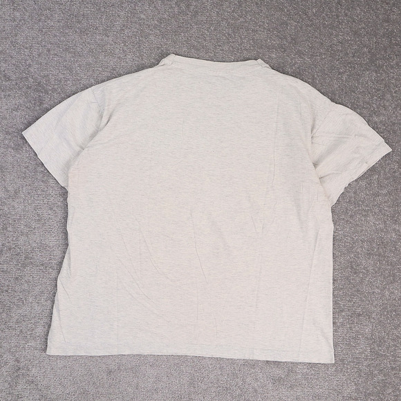 VTG 90s Ocean Whales Orcas Give Blood XL Gray Short Sleeve T-Shirt - Picture 2 of 9